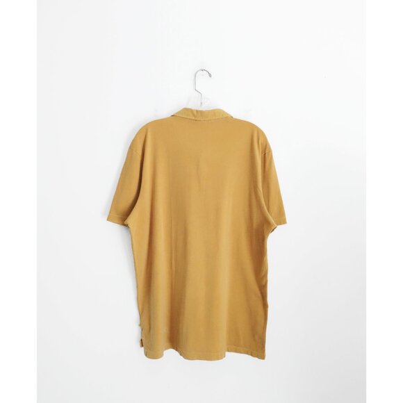 Standard James Perse Yellow Ochre Cotton Short Sleeve Polo Shirt sz 3 US Large - Picture 2 of 6